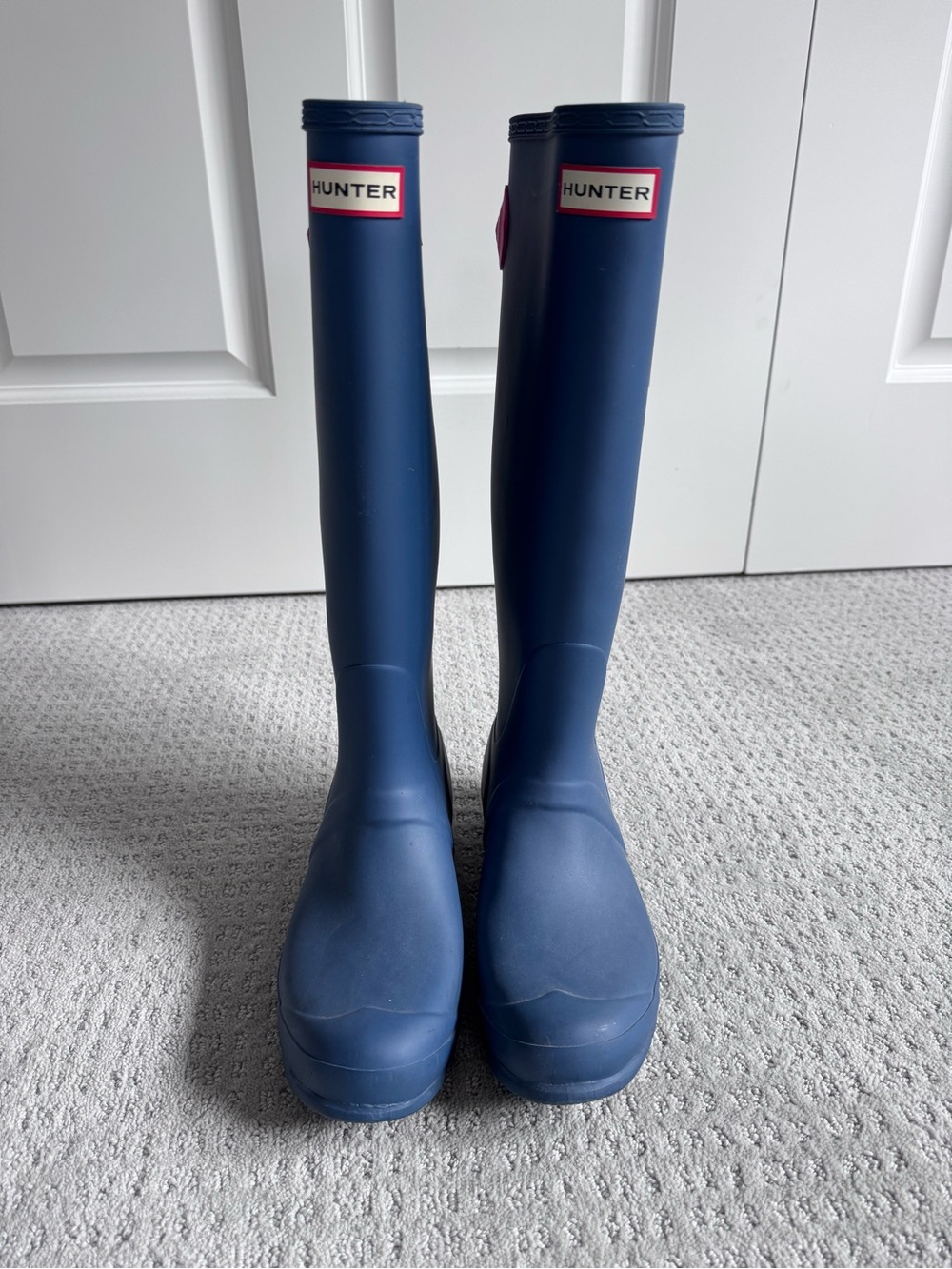 Hunter Navy Tall Waterproof Rain Boots